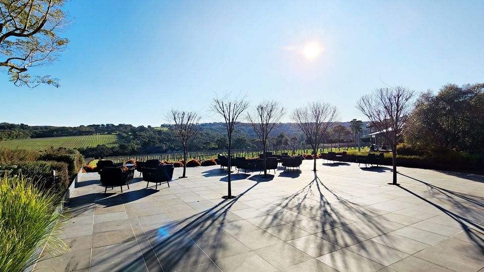 If you'd prefer to eat al fresco, take them to an available spot on the terrace.