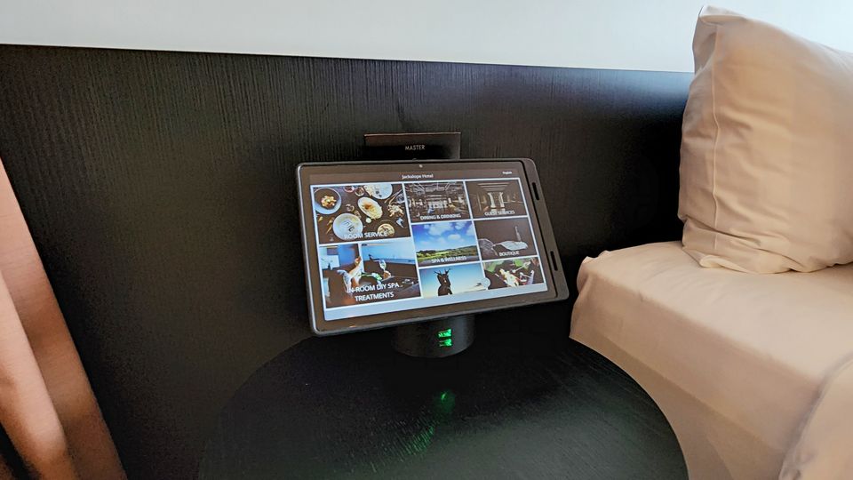 The Samsung tablet is also your way to communicate any special requests to hotel staff.