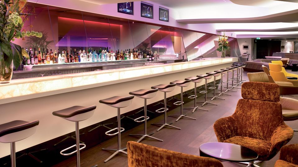 The Virgin Atlantic Clubhouse lounges have a distinctly Virgin vibe.