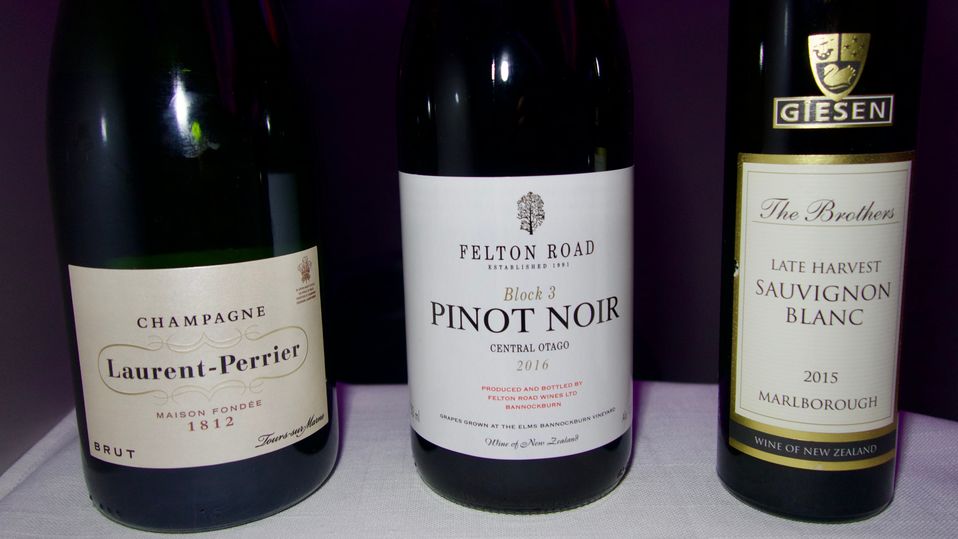 Three great drops from the Air New Zealand wine cellar featuring on NZ2.