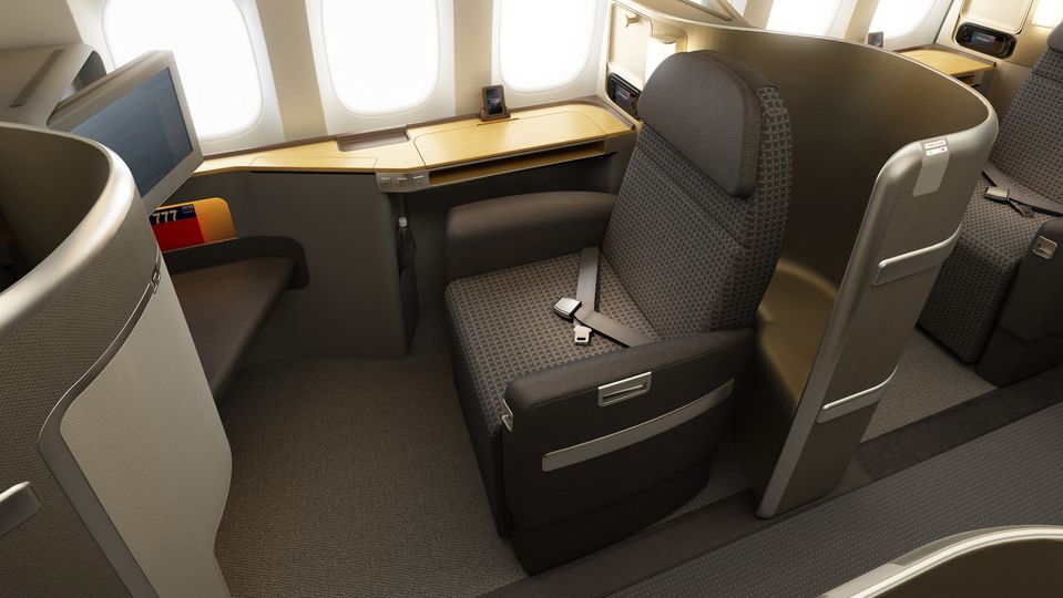 American Airlines' current Boeing 777 first class.