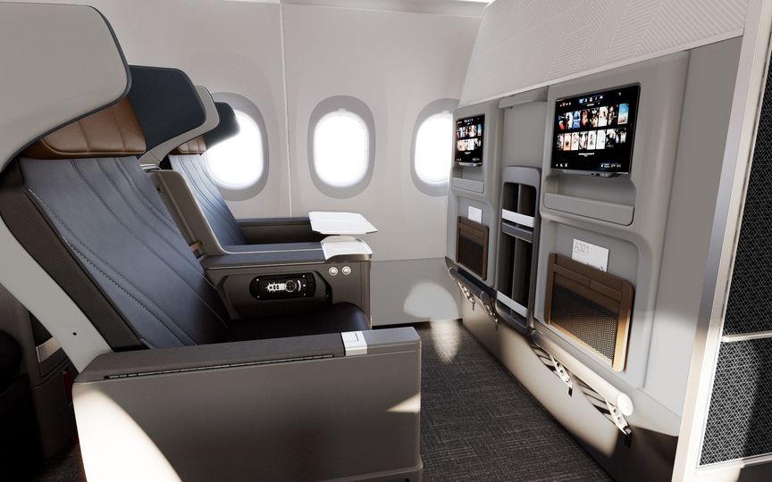American Airlines' new premium economy seat.