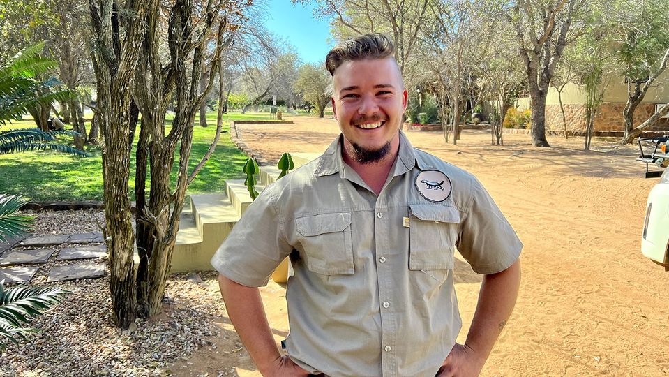 Carel Brown, safari guide at Sebatana Private Reserve, in South Africa's Waterberg area.