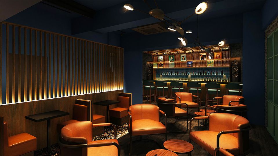 The suave A10 record bar is hidden behind a wall of lockers in trendy Ebisu, Tokyo.