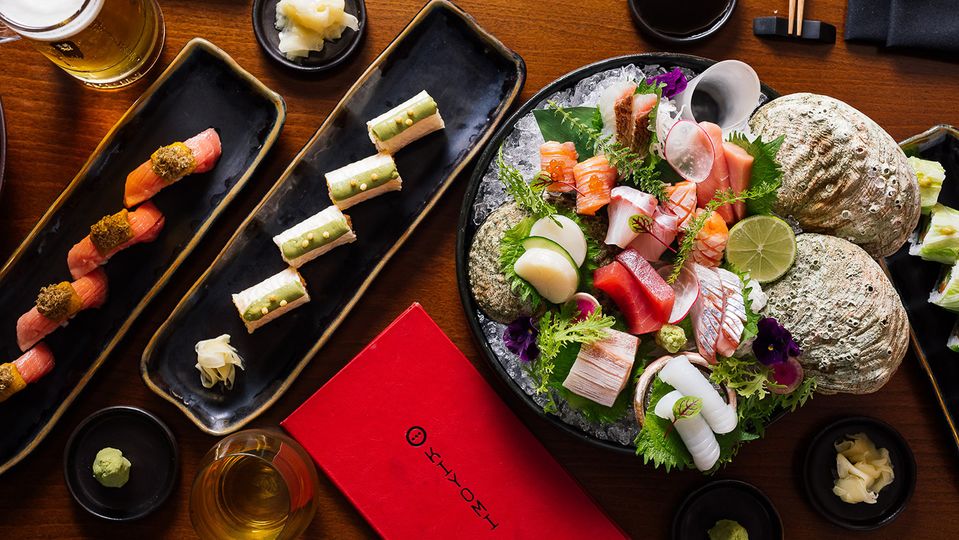 Deliciously fresh seafood and sashimi are the stars of Kiyomi's menu.