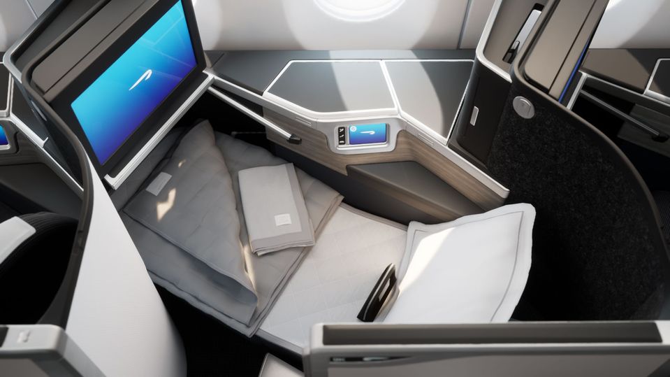 British Airways' new Boeing 777 business class.