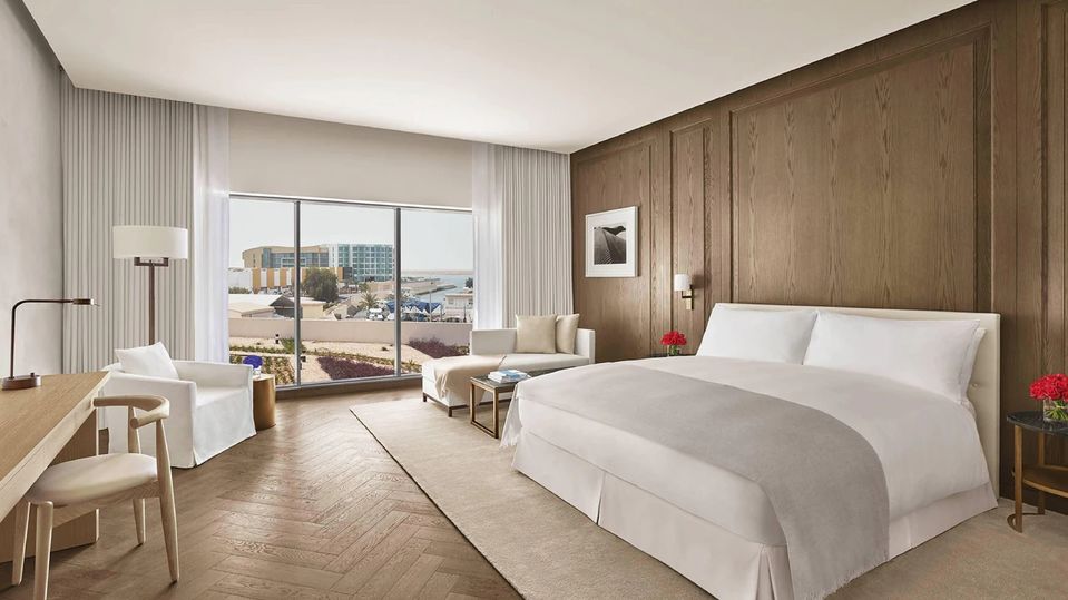 Rooms are spacious with a modern design.