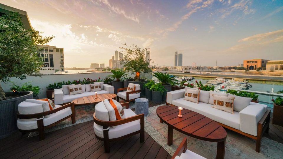 The Annex rooftop bar is a place to be seen when visiting the Emirati capital.