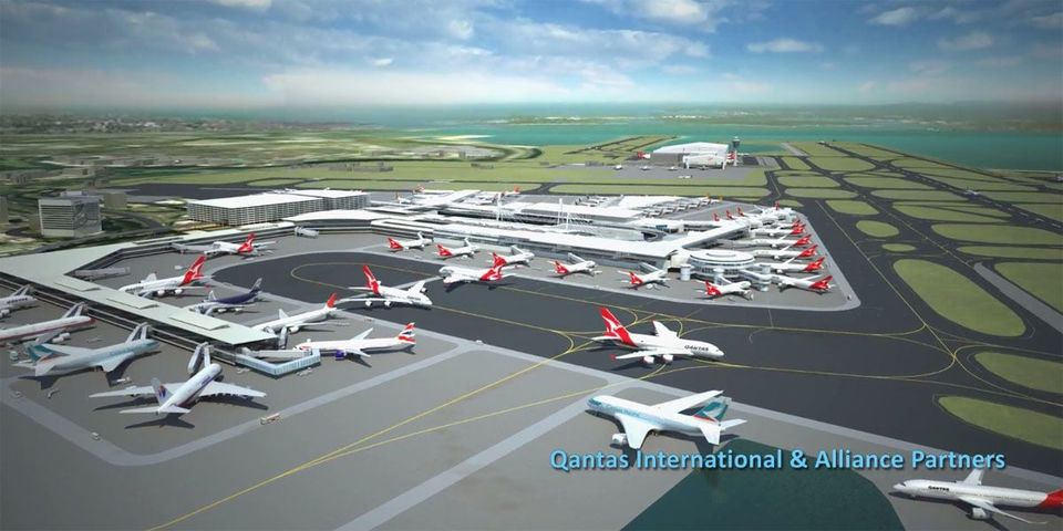 Sydney Airport's previous plan for T2 and T3 to become a Qantas and Oneworld 'super-terminal'.