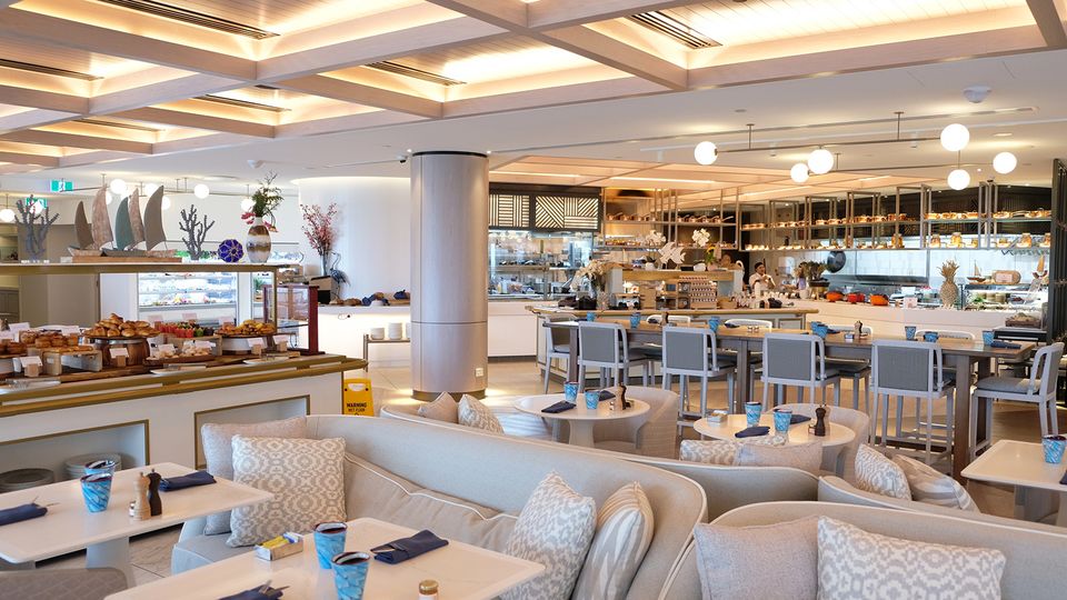 Treat your taste buds at Akoya buffet, while also enjoying a view out to the ocean.
