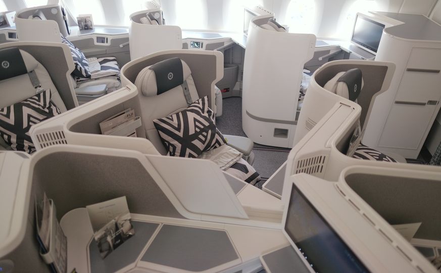 Fiji Airways' A350 business class.