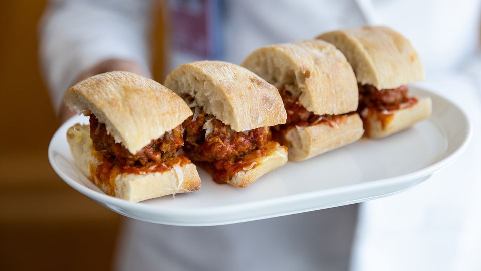 The hearty meatball sandwich is landing at domestic and international Qantas Business lounges.