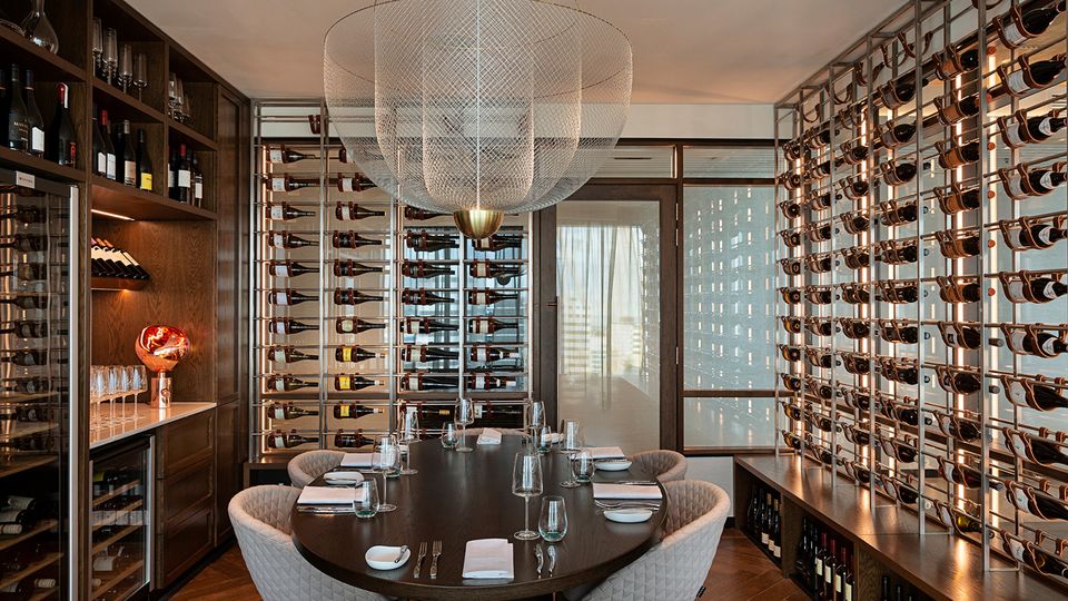 The Wine Cellar private dining room is a perfect spot for intimate dinners with up to 8 guests.