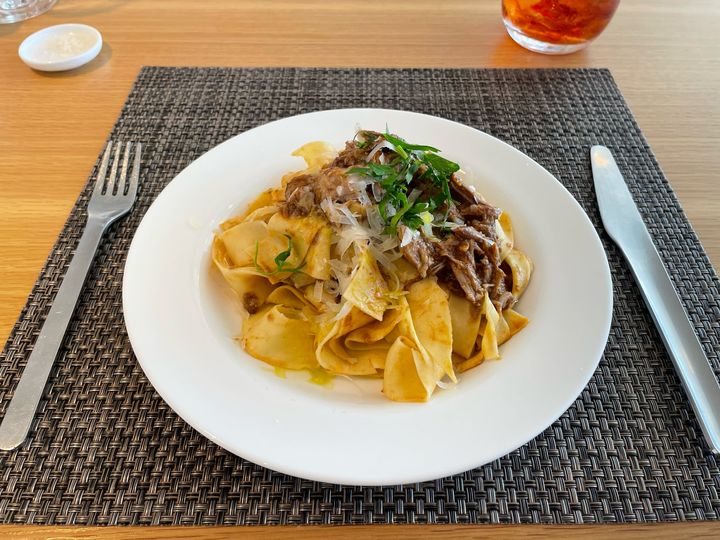 Duck stew with pappardelle