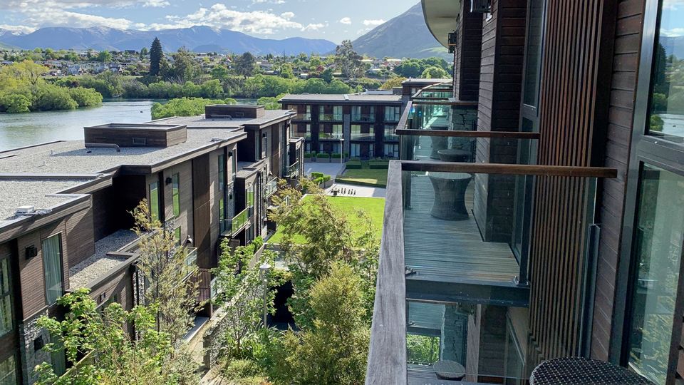 Take a deep breath on your balcony and enjoy the fresh mountain air.