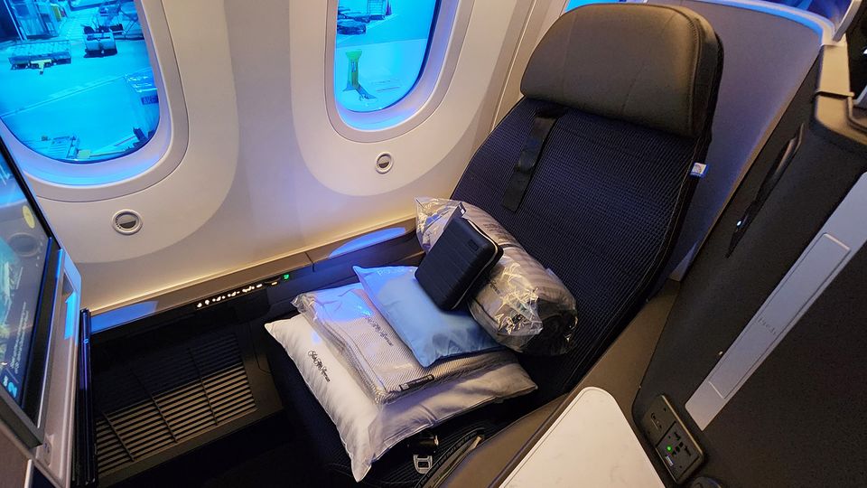 Pillows, bedding and the Away-designed amenity kit await as soon you step aboard.