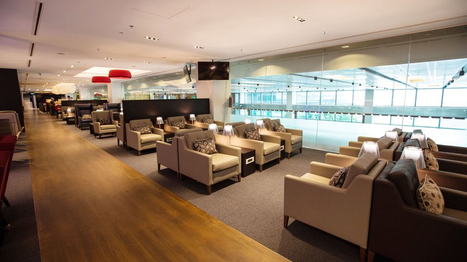 The British Airways Singapore Lounge.