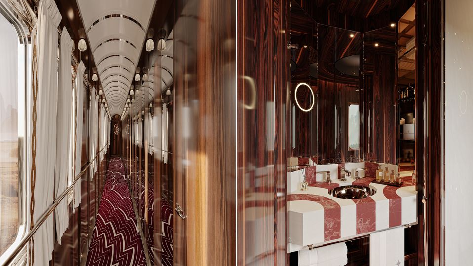From the corridors to the bathrooms, every inch of the trains exudes glamour.