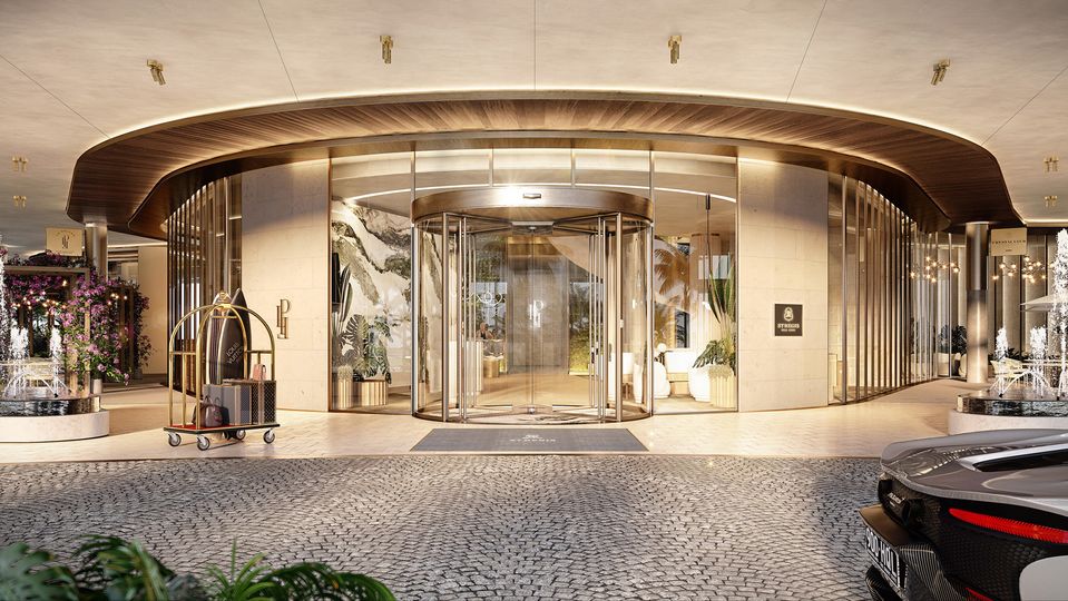 After arrival, guests will check-in at the hotel's main lobby on level 42.