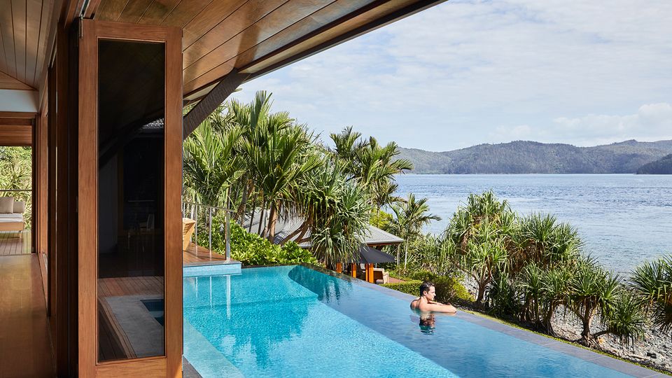 Slip into bliss in the Beach House’s beautiful 12-metre infinity pool.