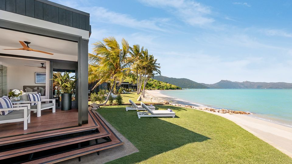 The resort’s newest offering is 12 Beachfront Pavilions, each with a private plunge pool.