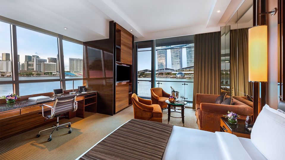 The Bay View Corner Room boasts impressive views across the marina.