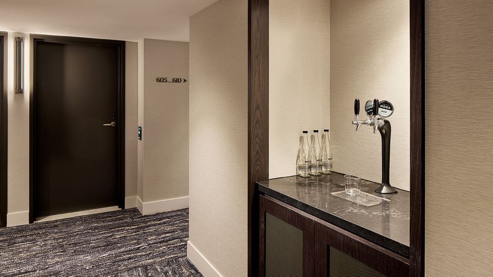 Still and sparkling water on tap.