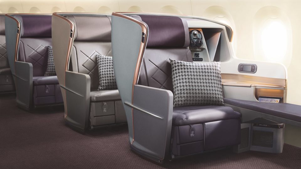 Singapore Airlines' current A350-900ULR business class.