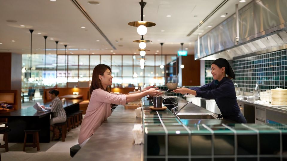 Cathay Pacific's Singapore Changi T4 lounge.