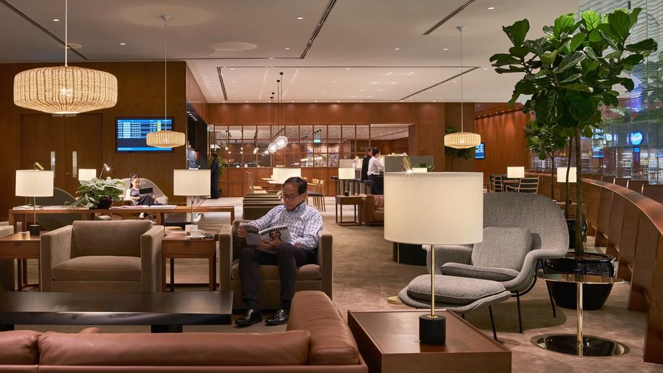 Cathay Pacific's Singapore Changi T4 lounge.