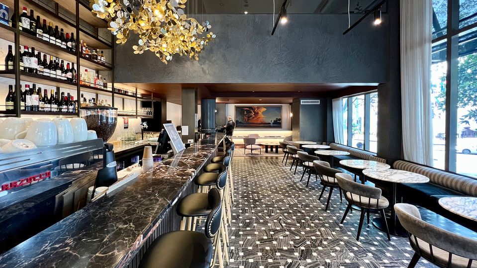 Wayfarers Bar & Cafe is the social heart of the hotel.
