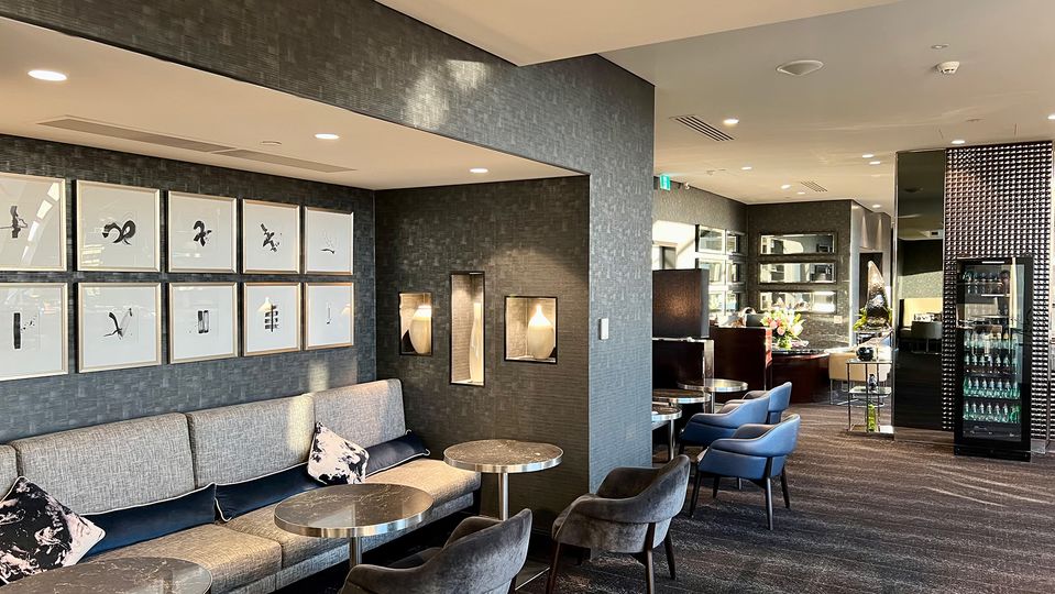The Sheraton Club offers a mix of lounge and cafe-style seating, plus bar seats to enjoy the view.
