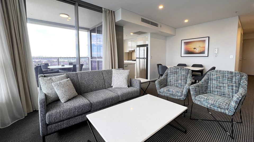Between the balcony, lounge and dining area, there are ample places to take a load off.