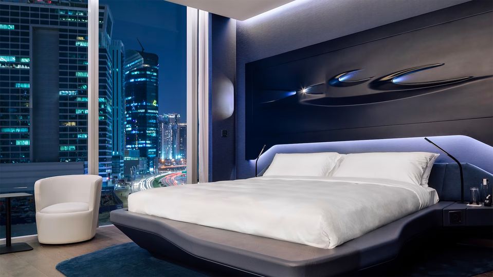 The hotel room of the future is here.