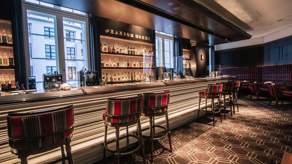 The sleek bar at Camellia.