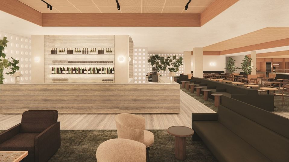 Concept images of the new Qantas Auckland lounge.