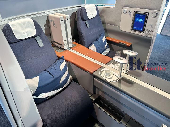 The private Double Suite at the front of the A350 Allegris business class cabin.