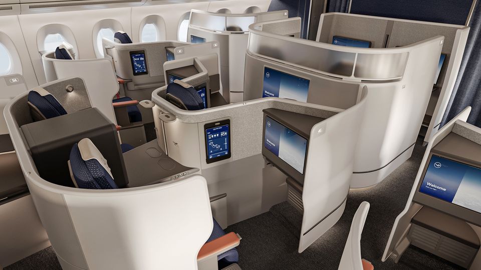 All A350 Allegris business class seats come with at least a 17-inch screen and a tablet-style controller.