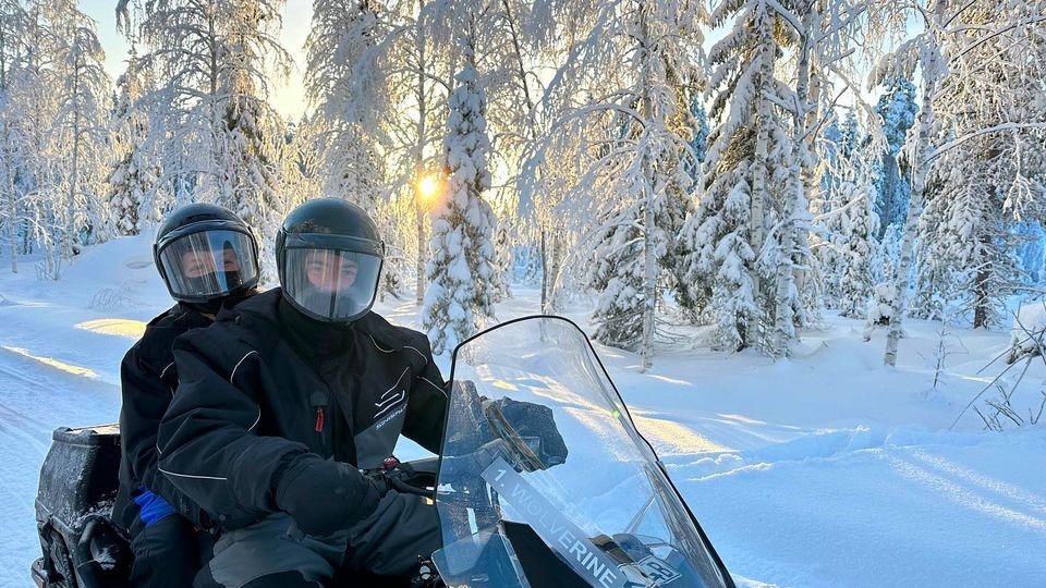Snowmobiles at the ready.. Graeme Richardson