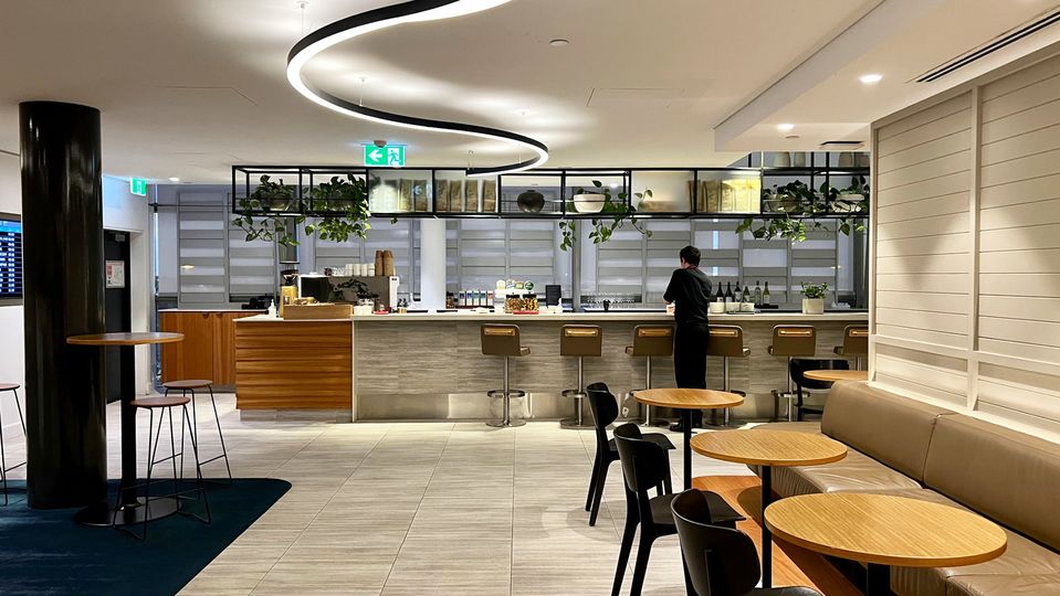 Guests arriving at level two are greeted by the bar, as well as a few seating choices.