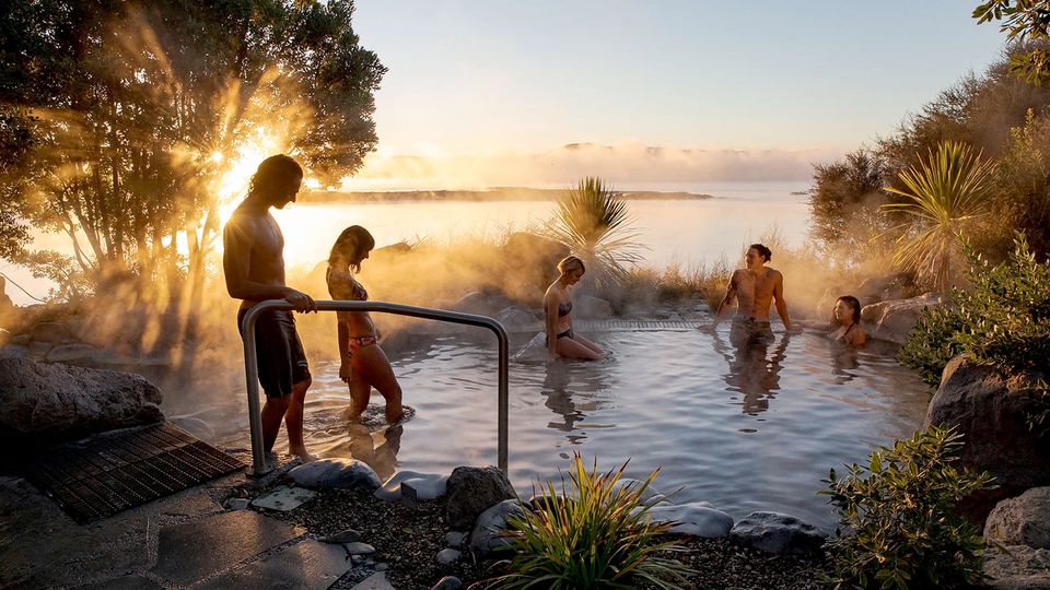 Slip into relaxation at Polynesian Spa, overlooking Lake Rotorua.. Polynesian Spa