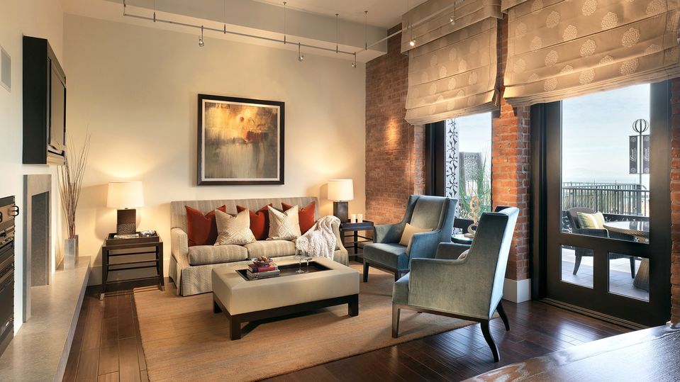 Residences are a mix of one, two and three bedrooms.