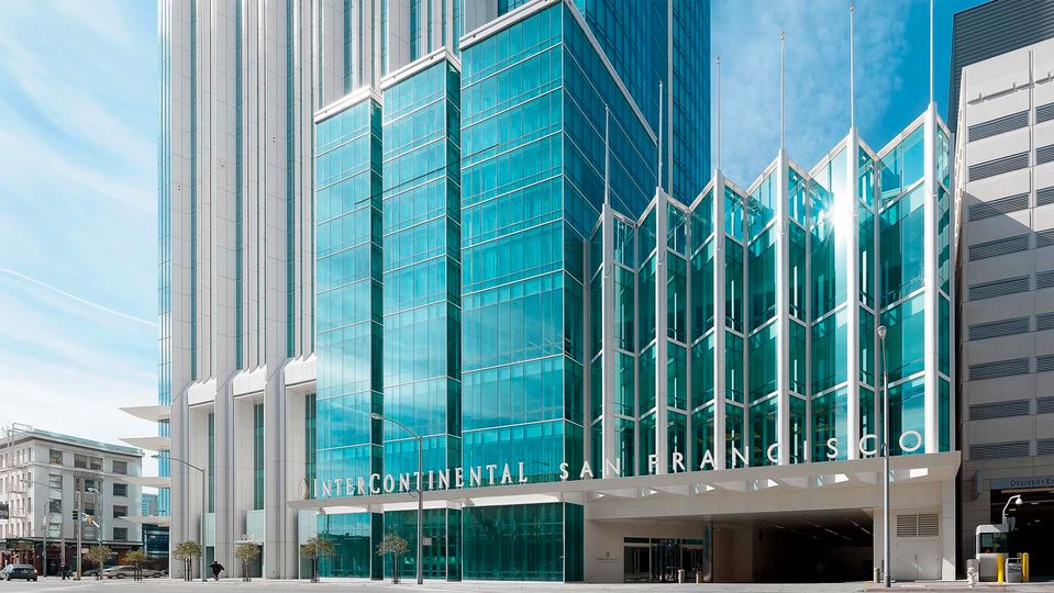 The glass-clad exterior of the InterContinental San Francisco.