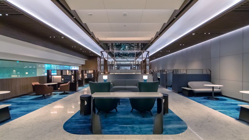 Singapore Airlines' The Private Room first class lounge at Changi T3.
