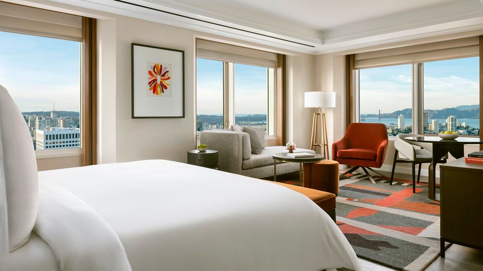 Wake up to views of the Golden Gate Bridge.