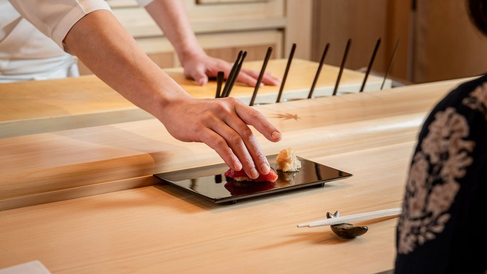 Elegant simplicity at Sushi Shikon, recipient of three Michelin stars.