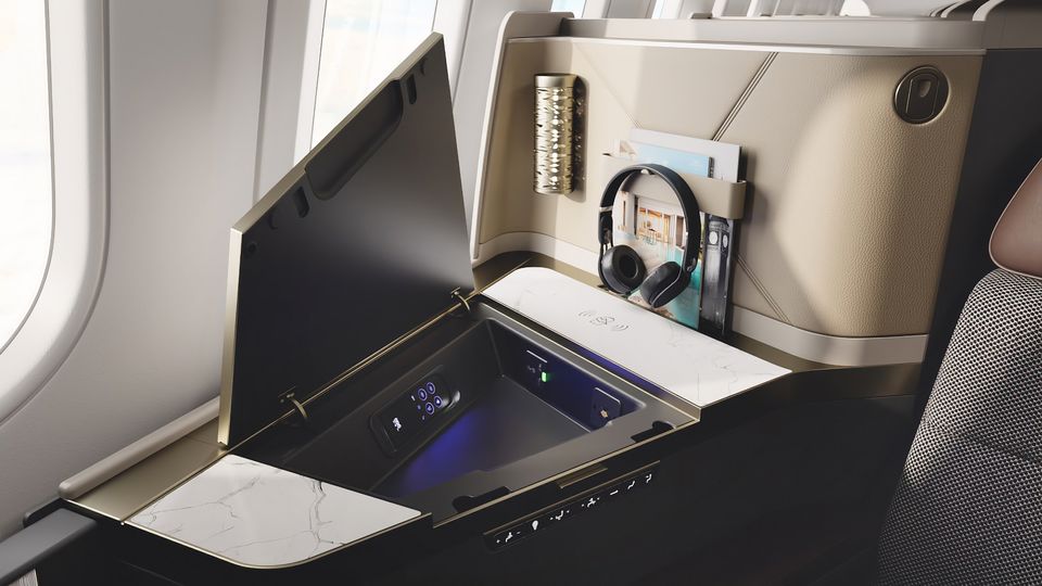 Etihad's new Boeing 787 business class.