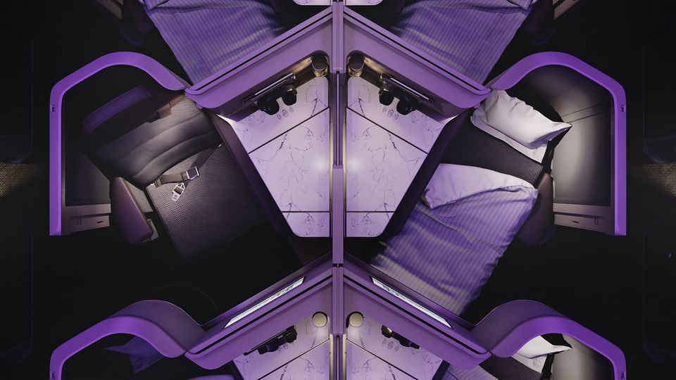 Etihad's new Boeing 787 business class.