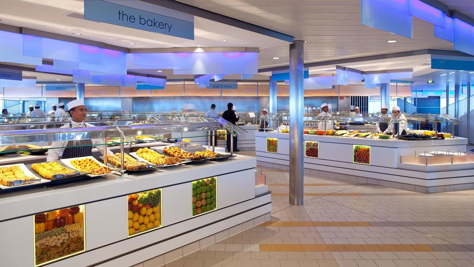 Oceanview Café is the more casual dining option.