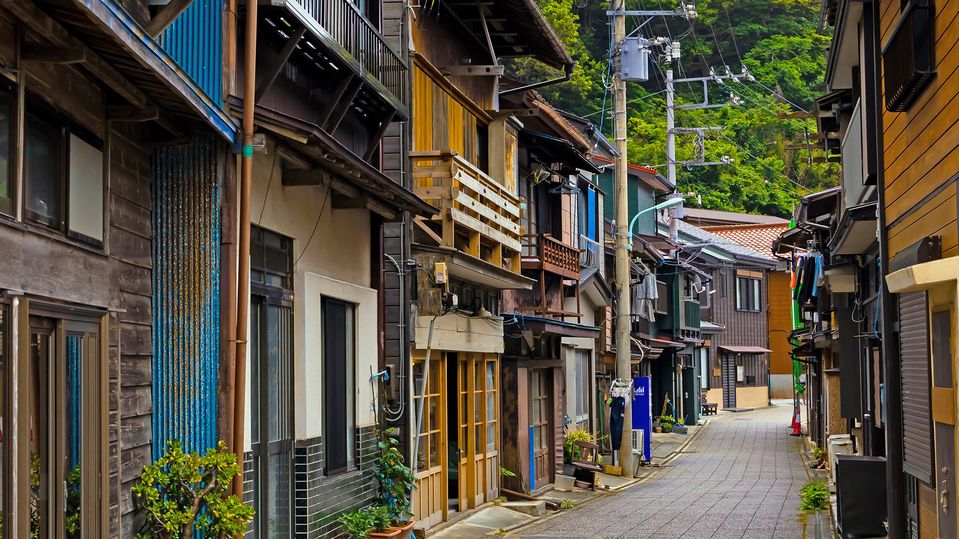 Explore the narrow streets of Habu Port on Oshima Island.. TCVB Tokyo Convention & Visitors Bureau